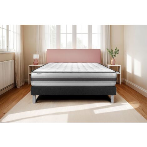 Matratzenset VITAL POWER RECOVER 180 x 200 cm Bettrahmen Kit schwarz