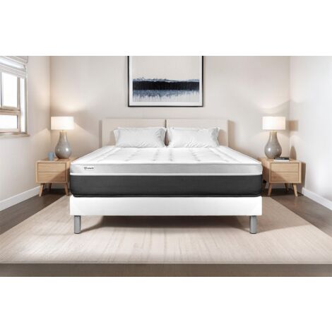 Matratzenset VITAL SOFT 135 x 190 cm Bettrahmen Kit weiß