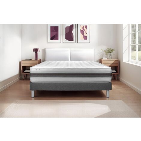 Matratzenset VITALMEMO BACK 180 x 200 cm Bettrahmen Kit grau
