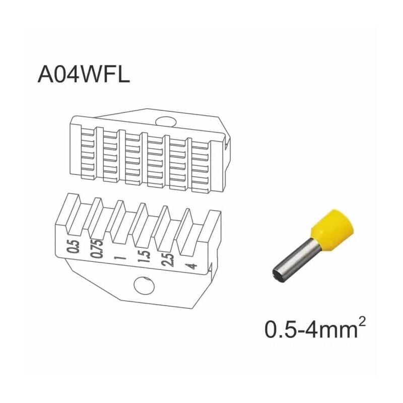 

Matrice de crimpado para puntas de 0.5-4 mmq