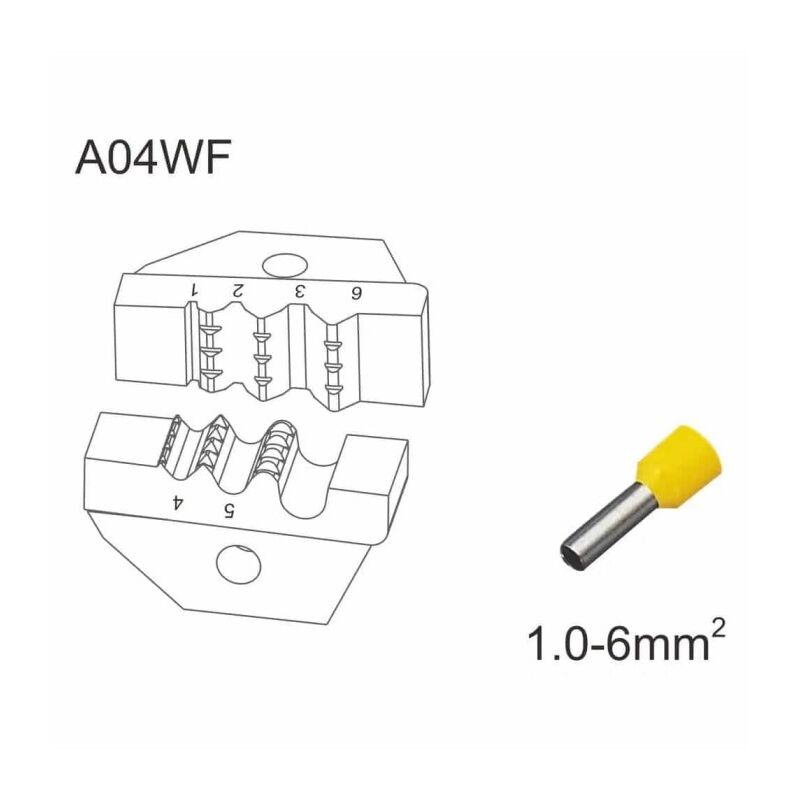 

Matrice de crimpado para puntas de 1 a 6 mmq