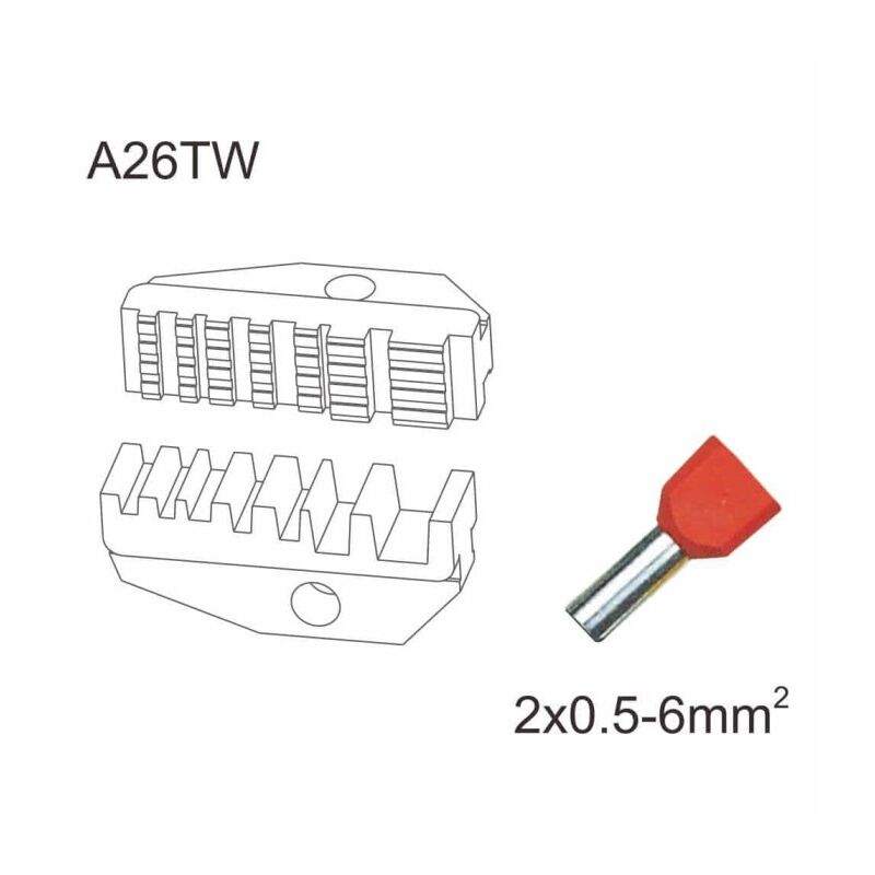 

Matrice de crimpado para puntas TWIN de 2x0.5-6 mmq