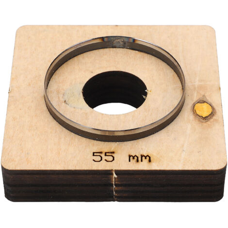 Matrice de découpe du cuir, 55mm de diamètre, forme ronde creuse en acier allié, moule de poinçonnage de traitement de bricolage
