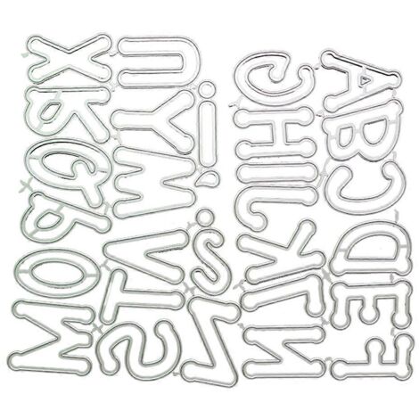 Matrice de Découpe Métallique Lettres Majuscules pour Scrapbooking DIY
