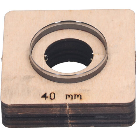 Matrice de découpe ronde en cuir, moule en acier allié en bois, coupe-poinçon pour le traitement du bricolage, diamètre de 40mm