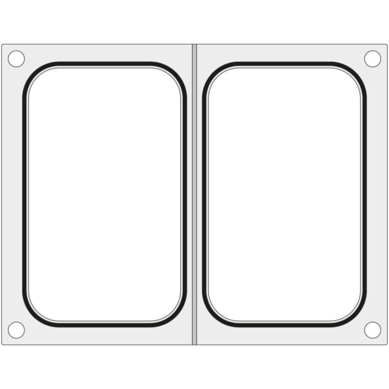 Matrice de scellage 2x récipients 178x113 mm   Hendi