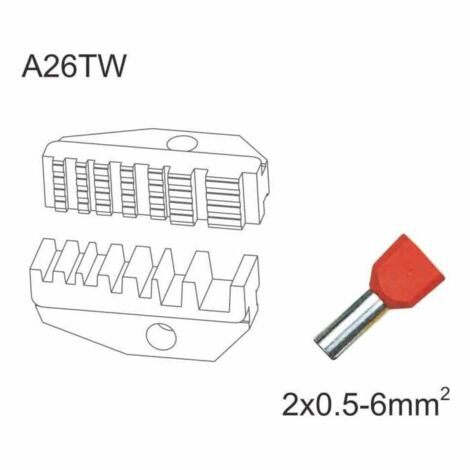 Matrice de sertissage pour pointes TWIN 2x0.5-6 mmq