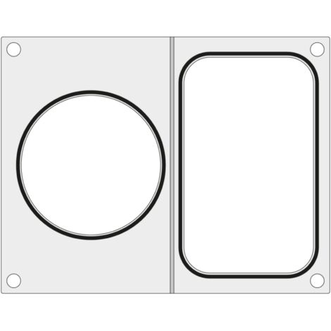 Matrice per macchina sigillatrice Hendi per una vaschetta 178x113 mm senza divisione + un contenitore di diametro 115 mm - Hendi 805657