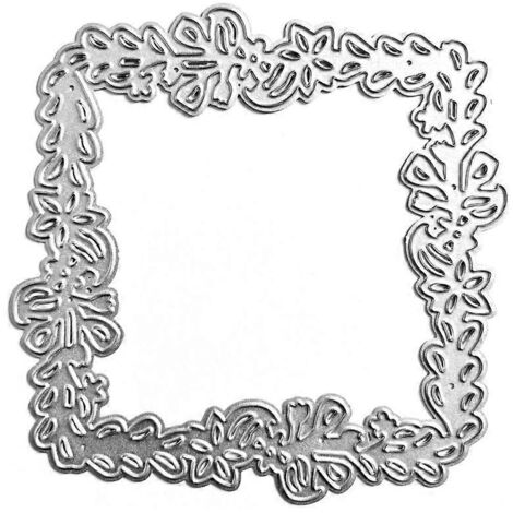 Matrices de découpe carrées en métal pour scrapbooking, pochoirs, découpes et gaufrage de cartes à faire soi-même