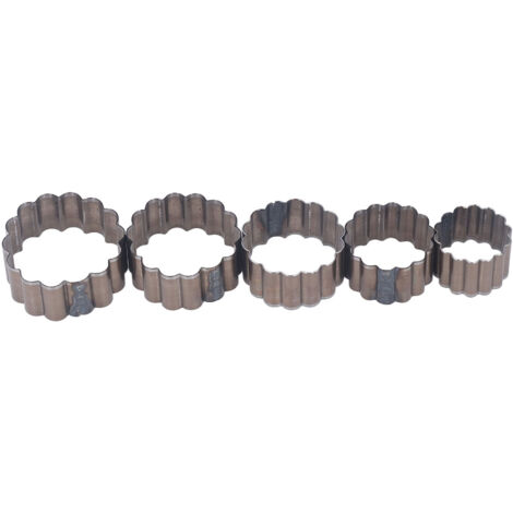 Matrices de découpe du cuir en acier allié, ensemble de matrices de poinçonnage manuelles en forme de fleur pour l'artisanat d'art de bricolage 5 pièces