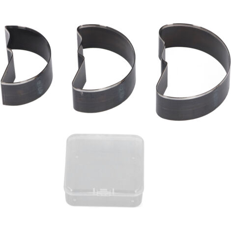 Matrices de découpe en forme de lune, en acier allié, poinçon de trou creux pour le cuir, pour l'artisanat, hauteur 70mm 62mm 53mm, 3 pièces