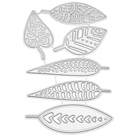 Matrices de découpe en métal Feuilles, pochoir, scrapbooking, album, tampon, papier, carte, E