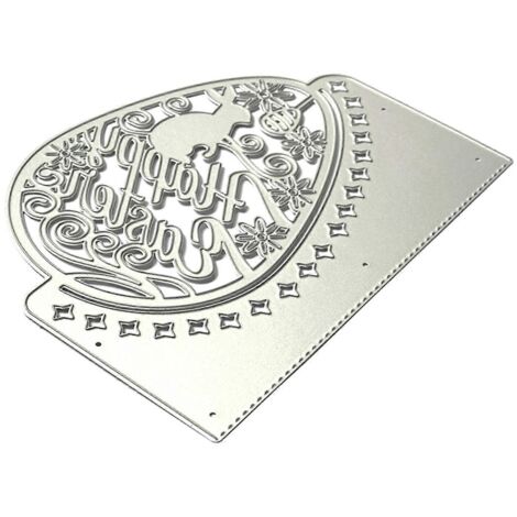 Matrices de découpe en métal Joyeuses Pâques - Pochoir pour scrapbooking, carte et autres projets artistiques
