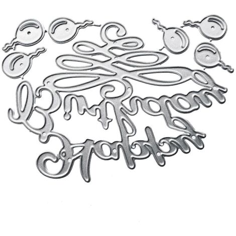 Matrices de découpe en métal « Joyeuses Pâques » - Pochoir pour scrapbooking, cartes et loisirs créatifs - Moule à gaufrage