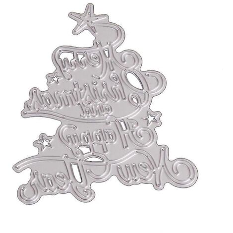 Matrices de découpe en métal Joyeux Noël, pochoir, modèle de papier pour scrapbooking et album photo DIY