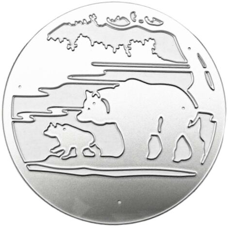 Matrices de découpe en métal Ours polaire, pochoirs pour papier à gaufrer DIY