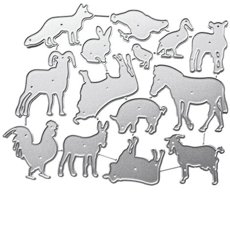 Matrices de découpe en métal pour animaux, pochoirs, pochoirs pour scrapbooking, albums et cartes en papier. Moule à découper en métal pour animaux.