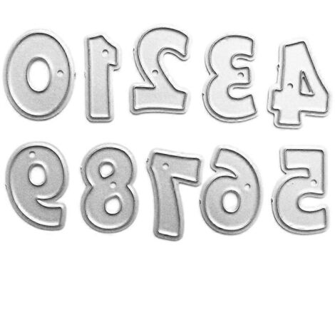 Matrices de découpe en métal pour chiffres, pochoirs, scrapbooking, tampons, cartes en papier, gaufrage