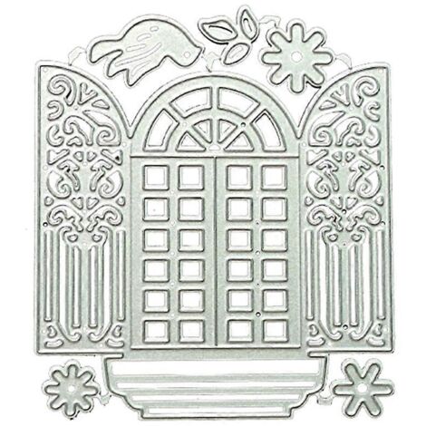 Matrices de découpe en métal pour fenêtres, pochoirs, pochoirs pour scrapbooking, cartes en papier, moules et décorations en relief