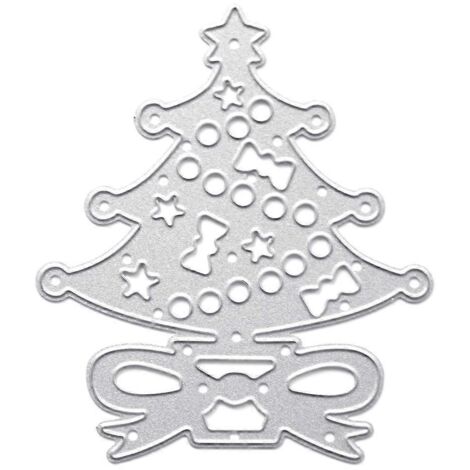 Matrices de découpe en métal pour nœud de sapin de Noël, pochoirs pour scrapbooking, albums et cartes en papier.