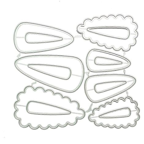 Matrices de découpe en métal pour pinces à cheveux, pochoir, modèle pour scrapbooking, album photo, carte en papier