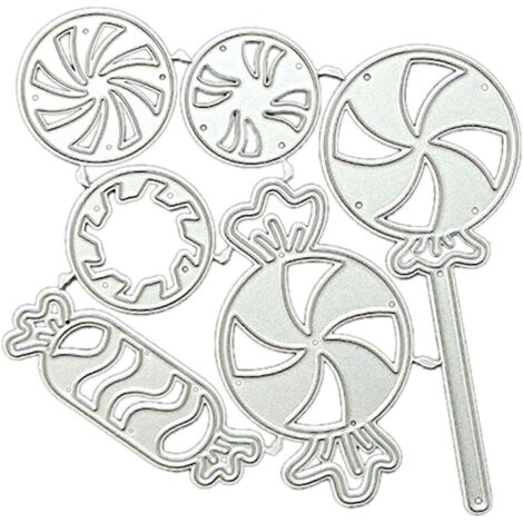 Matrices de découpe en métal pour scrapbooking, pochoirs et découpes de bonbons en forme de sucette, gaufrage de cartes, gabarit pour album photo DIY
