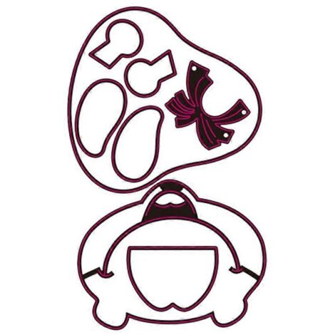 Matrices de découpe en métal pour scrapbooking, pochoirs et découpes de motifs d'animaux de dessin animé, gaufrage de cartes