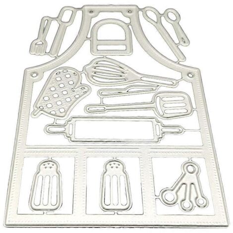 Matrices de découpe en métal pour tablier, pochoir, scrapbooking, carte en papier, moule, gaufrage, décoration artisanale
