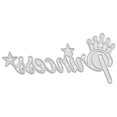 Matrices de découpe en métal Princesse Couronne - Pochoir pour scrapbooking, carte et autres projets artistiques