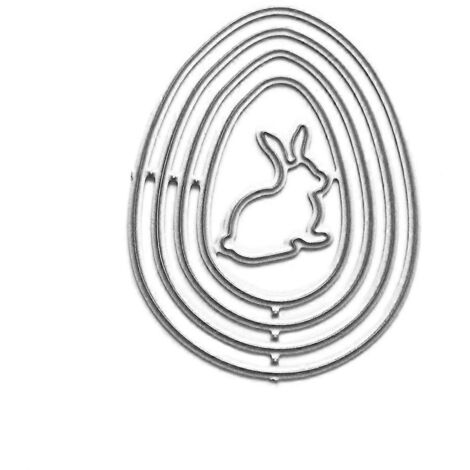 Matrices de découpe Lapin Œuf pour cartes de vœux, invitations et créations d'albums photo