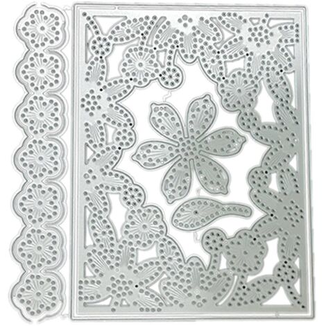 Matrices de découpe pour cadre floral, tampons DIY, loisirs créatifs, scrapbooking, album photo