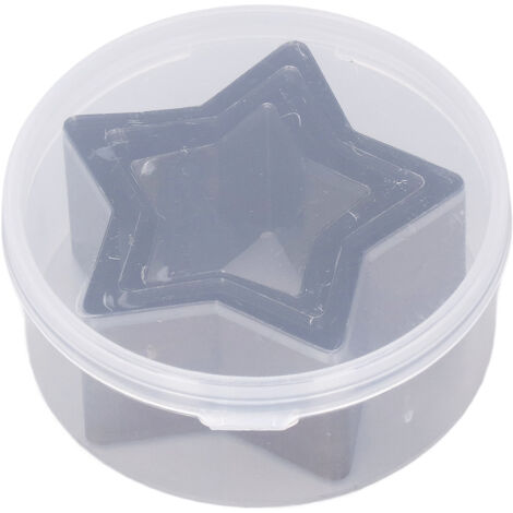 Matrices de poinçonnage du cuir en forme d'étoile, moule de découpe en acier allié, coupe nette, pour l'artisanat, bricolage, 3 pièces