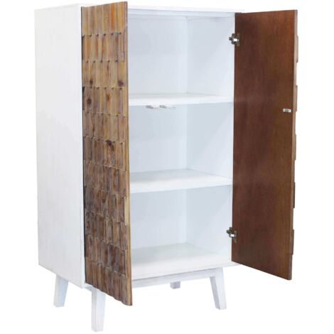 MATRIX - armadio a due ante con decoro in legno