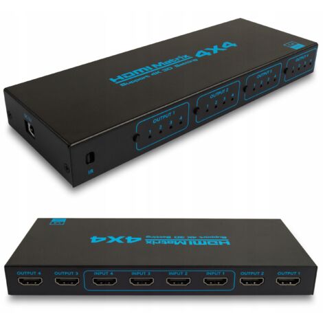 MATRIX HDMI 4x4 SWITCH SPLITTER HDCP REMOTO FULL HD