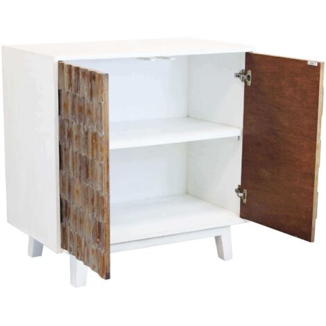 MATRIX - madia a due ante con decoro in legno