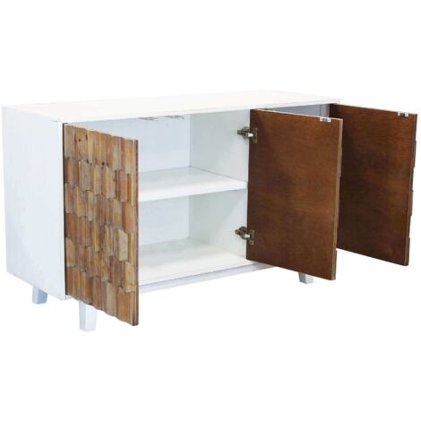 MATRIX - madia a tre ante con decoro in legno