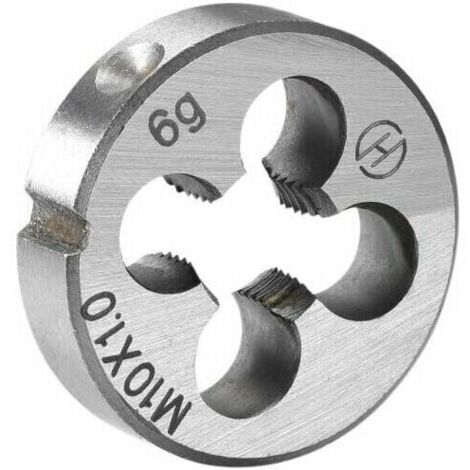 Matriz roscada HSS M10 x 1,0 a derechas, métrica para acero de alta velocidad –