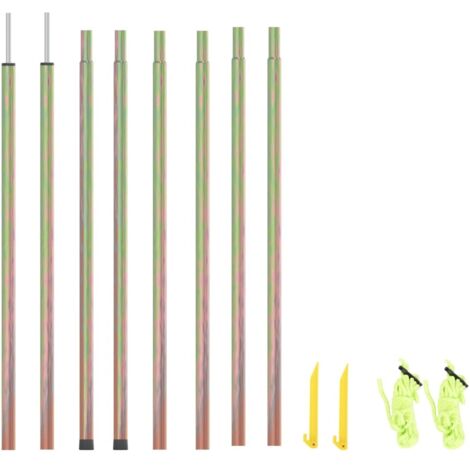 Mâts de parasol 2 pcs 200 cm Acier galvanisé