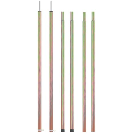 Mâts de tente télescopiques 170-255 cm 2 pcs Acier galvanisé