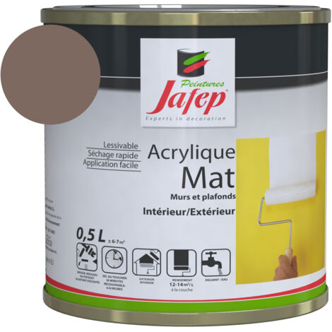 Matt Acrylfarbe Mokka Jafep  0,5L