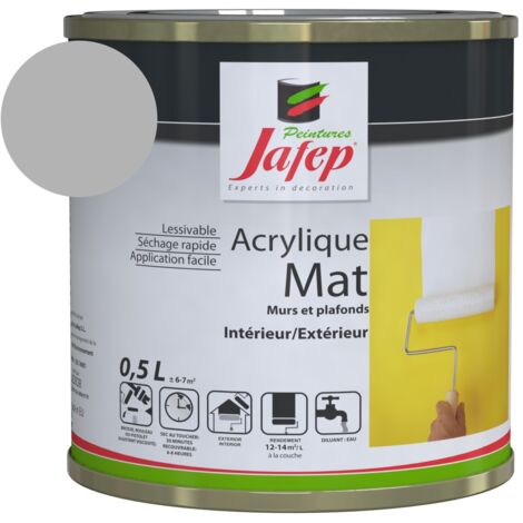 Matt acrylfarbe stahlgrau Jafep  0,5L