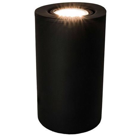 Matt Black GU10 Floor or Table Lamp Uplighter with Tilt Capability by Happy Homewares