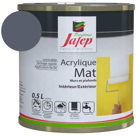 Matte Acrylfarbe schiefergrau Jafep 0,5 L