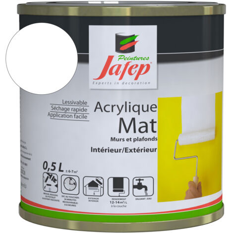 Matte Acrylfarbe Weiß Jafep  0,5 L