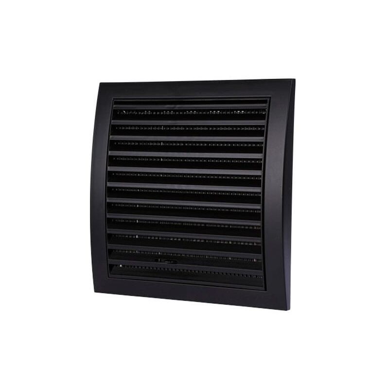 Przybysz - 150x150mm Wall Ventilation Grille Black Cover Insect Mesh