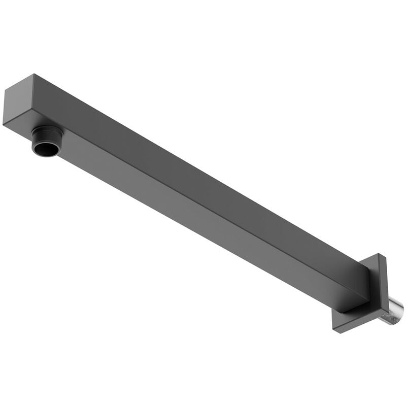 Square Matt Black 345mm Square Fixed Shower Arm - Colore