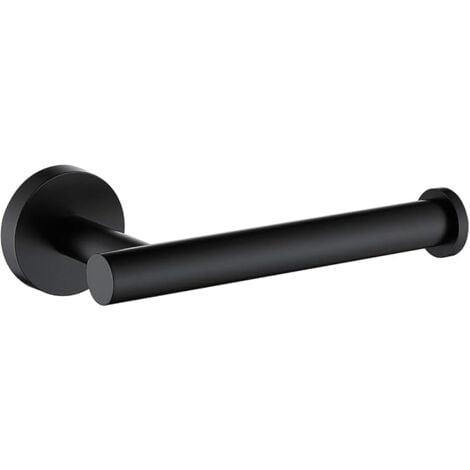 SERBIA Matte Black Toilet Paper Holder SUS304 Stainless Steel, Modern Round Tissue Roll Holders Wall Mount, Toilet Paper Roll Dispenser Bathroom 5 inch TP Holder for Kitchen Washroom