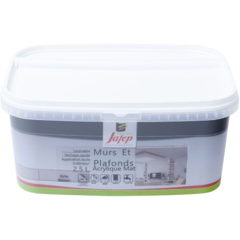 Matte graue Betonwand- und Deckenfarbe auf Acrylbasis  2,5L  Jafep