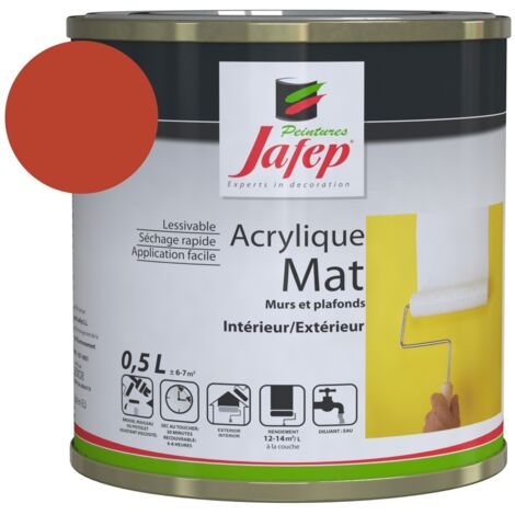 Matte leuchtend rote Acrylfarbe Jafep  0,5 L