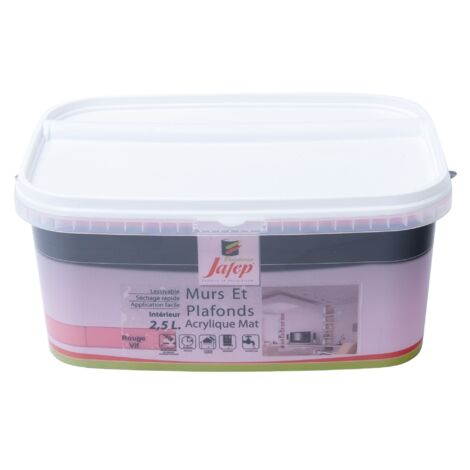 Matte rotes Acrylfarbe für Wände und Decken  2,5L  Jafep